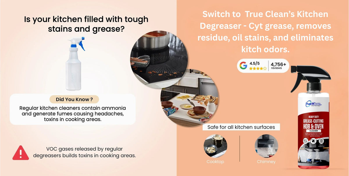 Kitchen Degreaser | Grease Cutting Hob & Oven Cleaner – True Clean